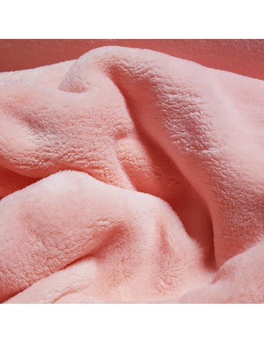 Tissu, Polaire Doudou Uni, Rose Poudré, Laize 155 cm, 100% Polyester