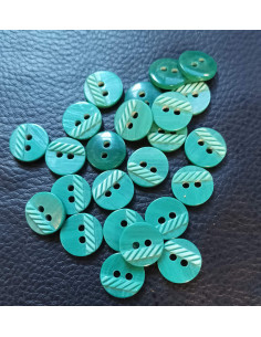 Bouton 2 trous, Ø 17 mm, vert 2