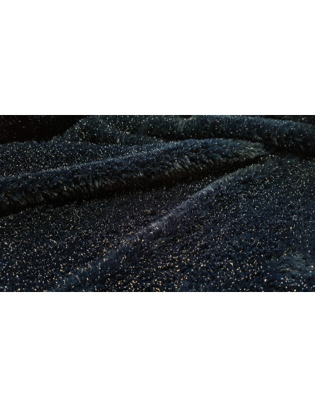Fourrure bleue marine, lurex