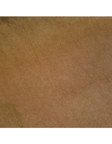 Tissu, Velours Milleraies Uni, Chamois, Laize 135 cm, 97% Coton 3% Elasthanne