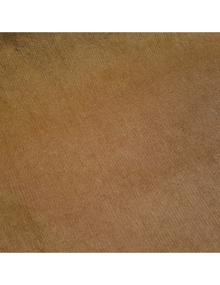 Tissu, Velours Milleraies Uni, Chamois, Laize 135 cm, 97% Coton 3% Elasthanne