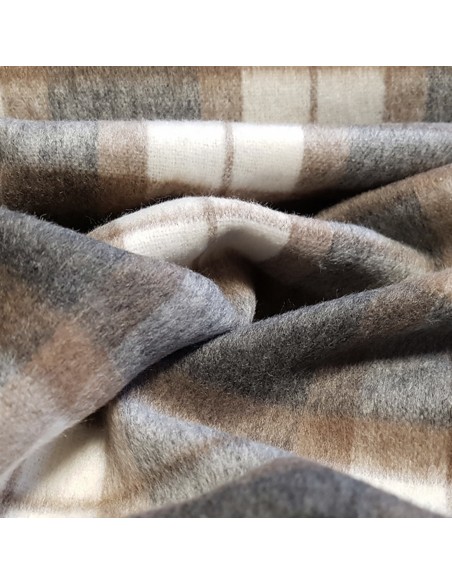 Tissu, Lainage Carreaux Brossé, Multicolore, Laize 150 cm, 30% Laine 70% Polyester