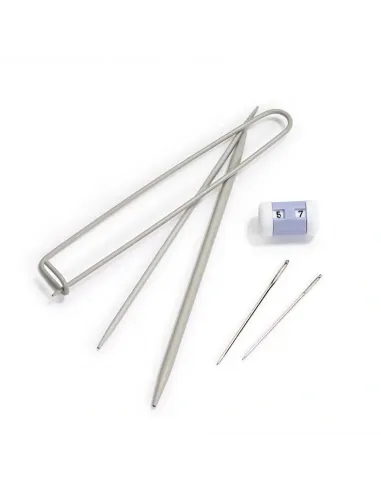 Nécessaire à tricot Prym, gris, 2,5 et 4 mm | Zephyr Tissus