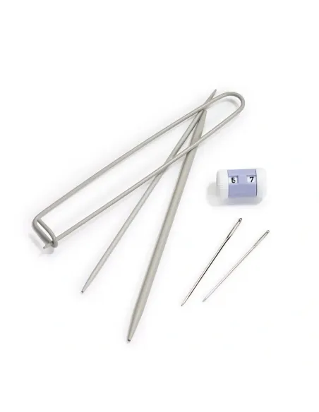 Nécessaire à tricot Prym, gris, 2,5 et 4 mm | Zephyr Tissus