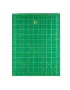 Fond de découpe pour couteaux rotatifs, graduation cm/pouces, 60x45cm, vert