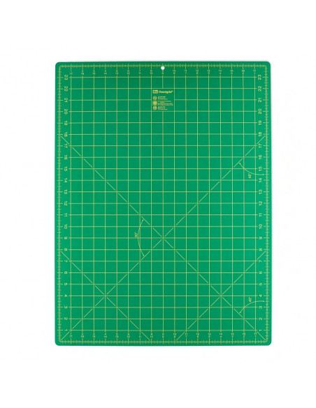 Fond de découpe pour couteaux rotatifs, graduation cm/pouces, 60x45cm, vert