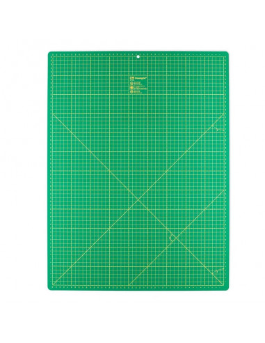 Fond de découpe pour couteaux rotatifs, graduation cm/pouces, 60x45cm, vert
