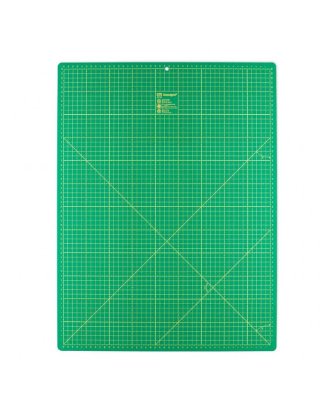 Fond de découpe pour couteaux rotatifs, graduation cm/pouces, 60x45cm, vert