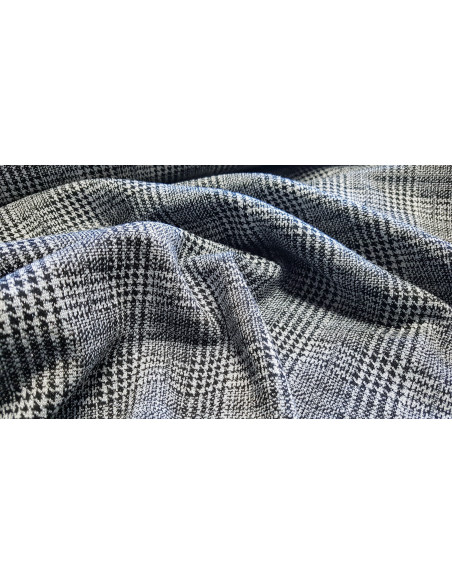 Jersey prince de Galles, noir lurex