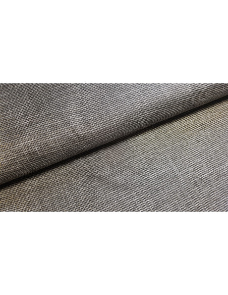 Jacquard pieds de poule, noir lurex doré