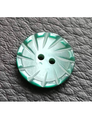 Bouton 2 trous, Ø 14 mm, vert