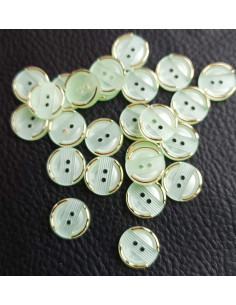 Bouton 2 trous, Ø 12 mm, vert 2