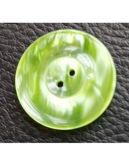 Bouton 2 trous, Ø 27 mm, vert