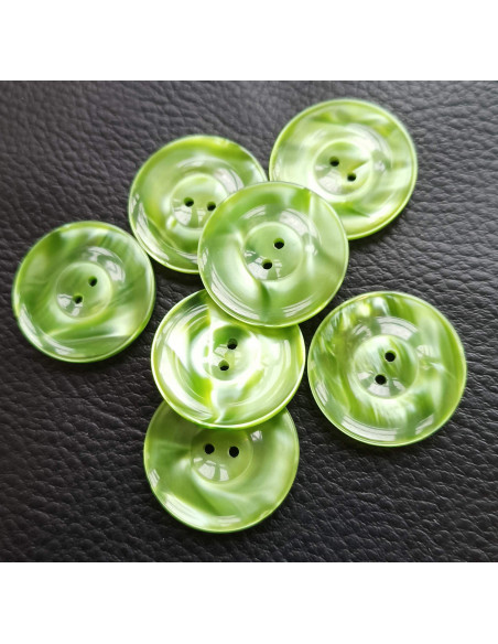 Bouton 2 trous, Ø 27 mm, vert