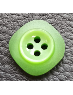 Bouton 4 trous, Ø 16 mm, vert
