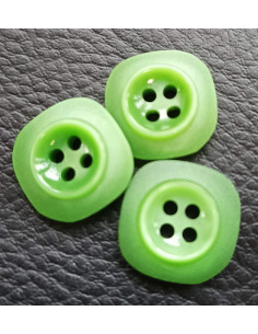 Bouton 4 trous, Ø 16 mm, vert 2