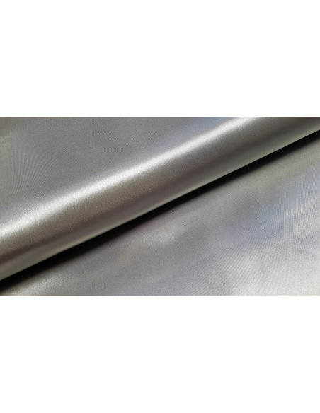 Doublure satin, gris argenté