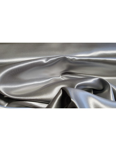 Doublure satin, gris argenté