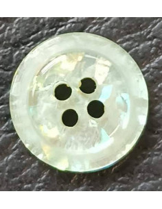 Bouton 4 trous, Ø 11 mm, vert