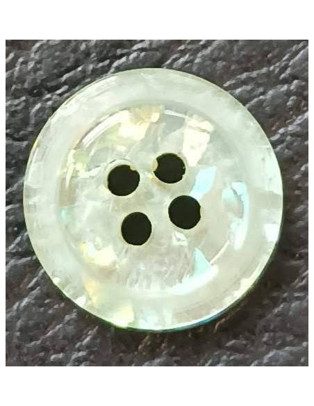 Bouton 4 trous, Ø 11 mm, vert