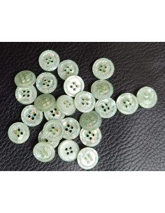 Bouton 4 trous, Ø 11 mm, vert 2