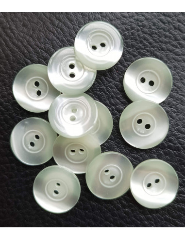 Bouton 2 trous, Ø 14 mm, vert