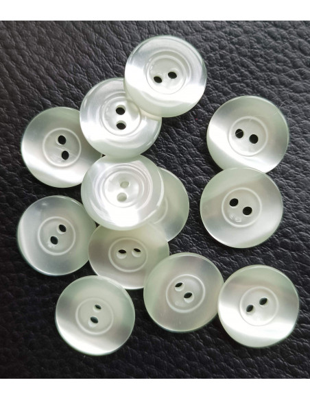 Bouton 2 trous, Ø 14 mm, vert