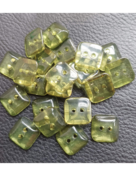 Bouton 2 trous, Ø 14 mm, vert