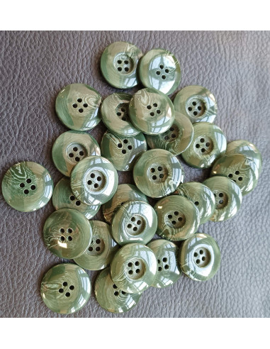 Bouton 4 trous, Ø 21 mm, vert