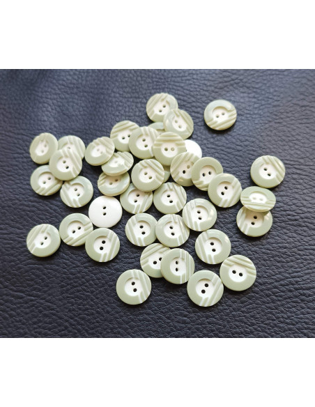 Bouton 2 trous, Ø 14 mm, vert