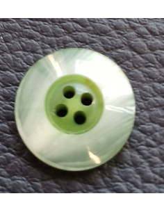 Bouton 4 trous, Ø 17 mm, vert