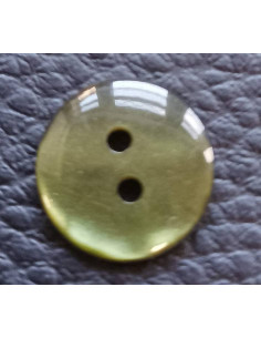Bouton 2 trous, Ø 14 mm, vert