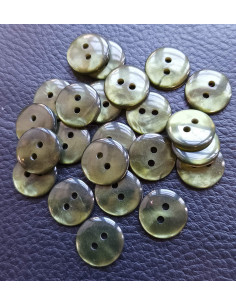Bouton 2 trous, Ø 14 mm, vert 2