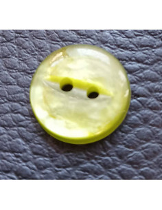 Bouton 2 trous, Ø 14 mm, vert