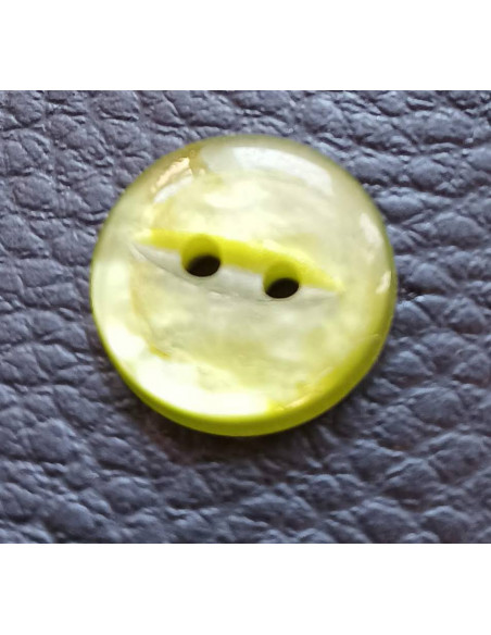 Bouton 2 trous, Ø 14 mm, vert