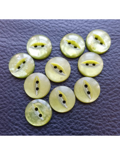 Bouton 2 trous, Ø 14 mm, vert 2