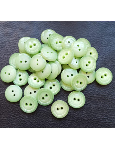 Bouton 2 trous, Ø 21mm, vert 2