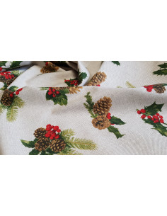 Demi-natté, aspect lin, houx de noël 2