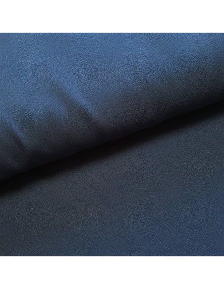 Tissu, Crêpe Uni, Bleu Marine, Laize 150 cm, 100% Polyester