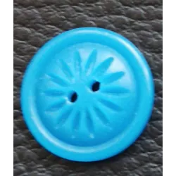 Bouton 2 trous, Ø 18 mm, bleu