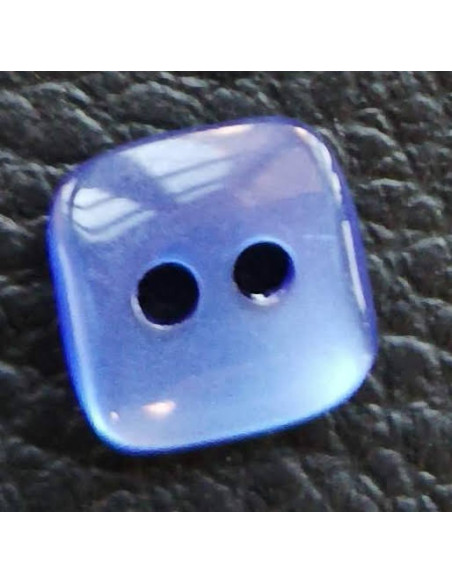 Bouton 2 trous, Ø 10mm, bleu