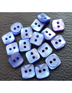Bouton 2 trous, Ø 10mm, bleu 2