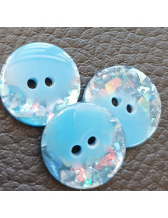 Bouton 2 trous, Ø 14 mm, bleu 2
