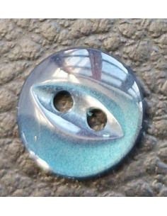 Bouton 2 trous, Ø 12 mm, bleu
