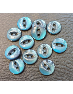 Bouton 2 trous, Ø 12 mm, bleu 2