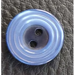 Bouton 2 trous, Ø 16 mm, bleu