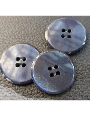 Bouton 4 trous, Ø 27 mm, bleu