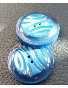 Bouton 2 trous, Ø 27 mm, bleu 2