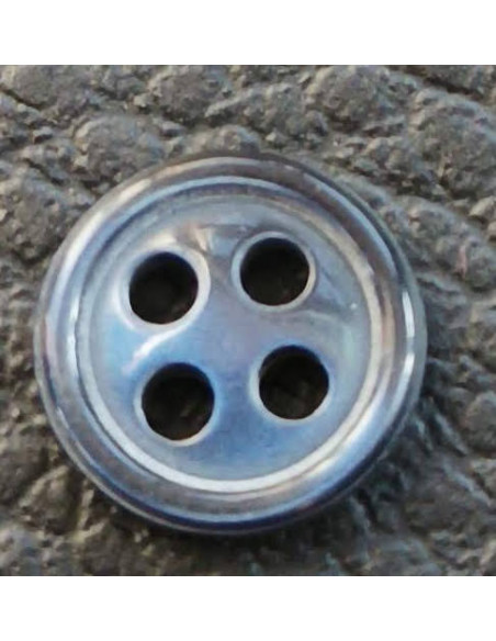 Bouton 4 trous, Ø 9 mm, bleu