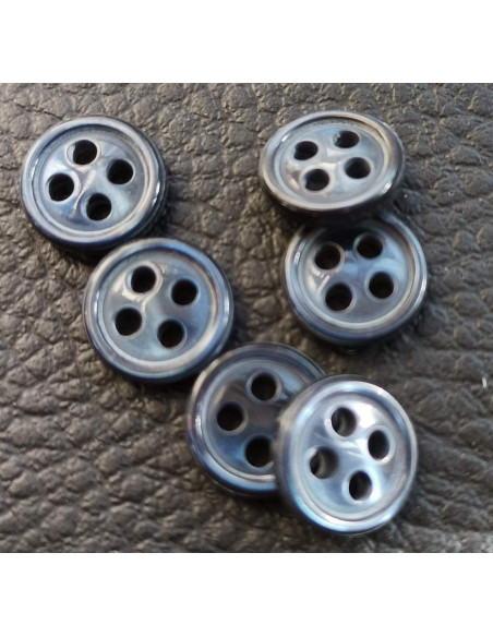 Bouton 4 trous, Ø 9 mm, bleu